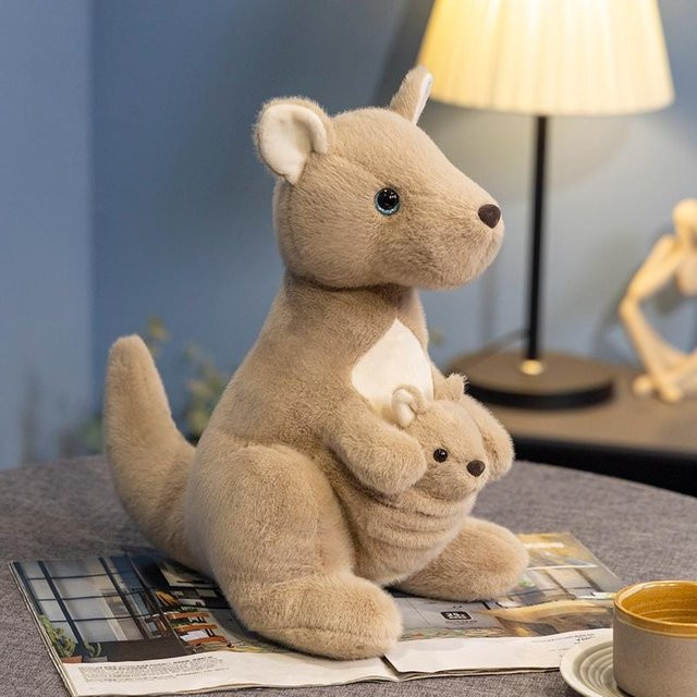 Kidsly Mutter und Baby Känguru, Plüschtiere, 35cm, Braun - Bild 1