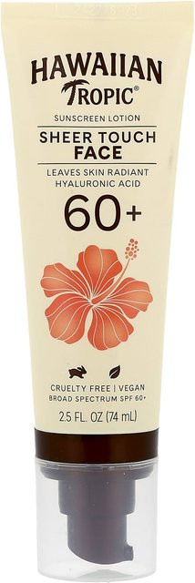 Hawaiian Tropic Shea Touch Gesichtssonnencreme, LSF 60+, 74 ml, Hyaluronsäure - Bild 1