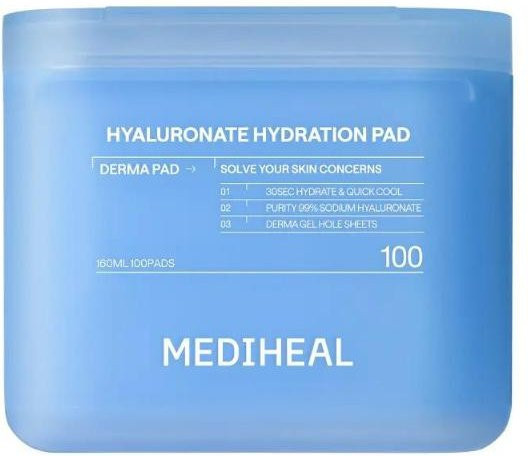 Mediheal Hyaluronsäure Toner Pads, 100 Stück, für trockene Haut - Bild 1