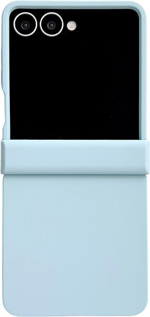 Stoßfeste Silikon-Schutzhülle für Samsung Galaxy Z Flip 7 6 5 4 3 in Hellblau Matt - Bild 1