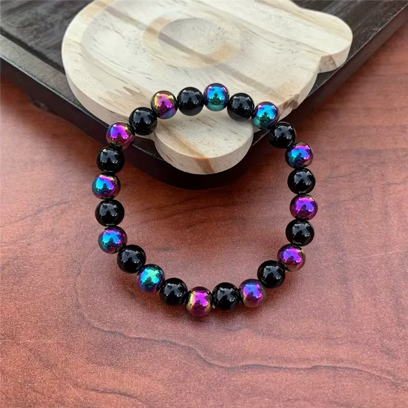 Armband Regenbogen-Obsidian-Achat, 8 mm, Unisex - Bild 3