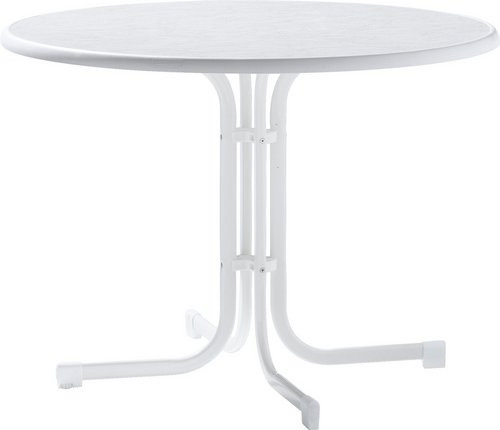 SIEGER Klapptisch Boulevard mit Mecalit-pro Tischplatte in Weiss, B/T/H: 100 x 100 x 72 cm - Bild 1