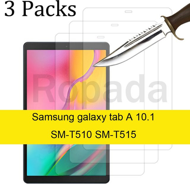 3er Pack Glas-Displayschutzfolie für Samsung Galaxy Tab A 10.1 (2016) SM-T580 SM-T585 SM-T510 SM-T515 in Transparent - Bild 1