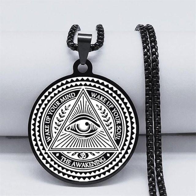 AMD Jewelry Anhänger Halskette, Edelstahl, Schwarz, Unisex - Bild 1