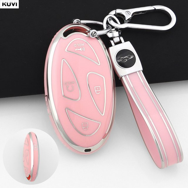 Kuvi Smart Key Abdeckung für Hyundai IONIQ 6 und Kona in Rosa aus TPU - Bild 1