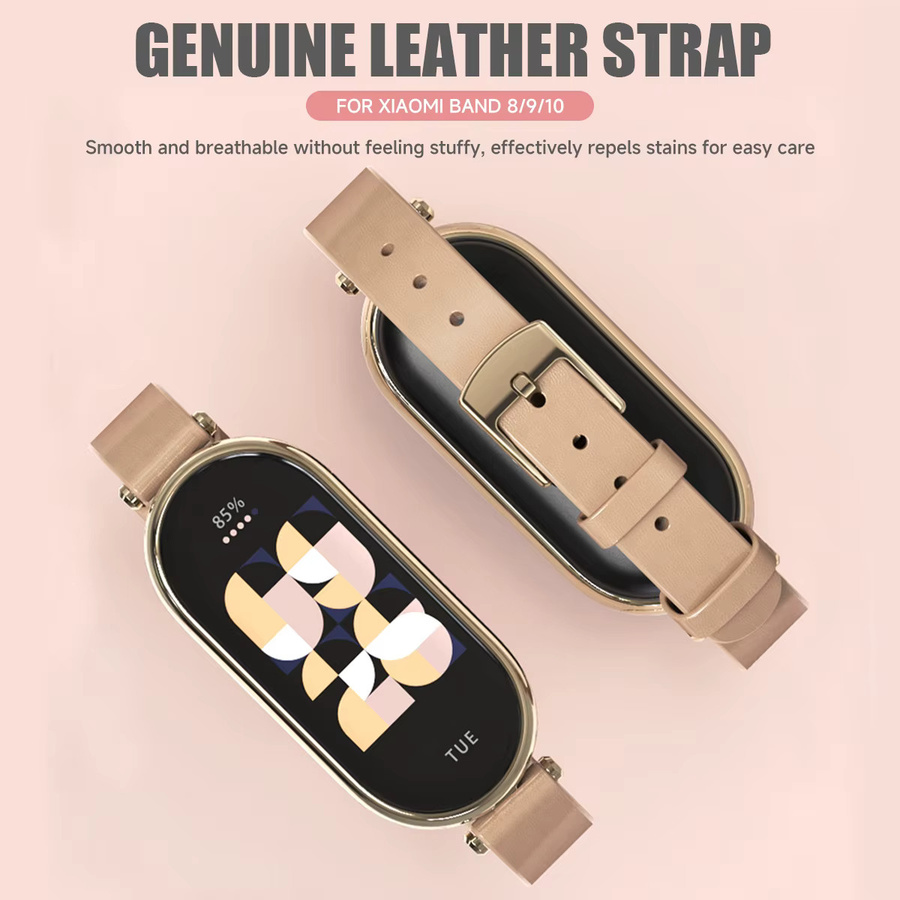 Xiaomi Uhrenarmband Leder, Gold, Unisex - Bild 3