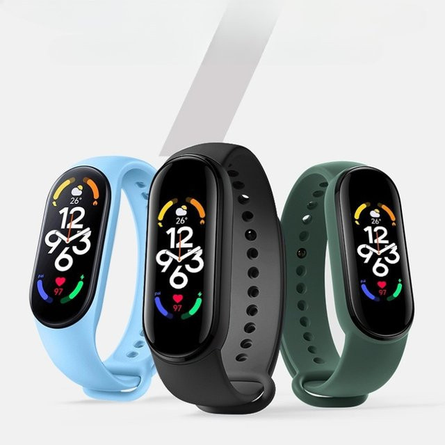 NEY Uhrenarmband Silikon, Schwarz, Xiaomi Mi Band, Unisex - Bild 1