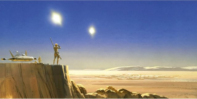 Komar Fototapete Vlies Star Wars Classic Mos Eisley Edge Multicolor B: 500 cm, H: 250 cm - Bild 1