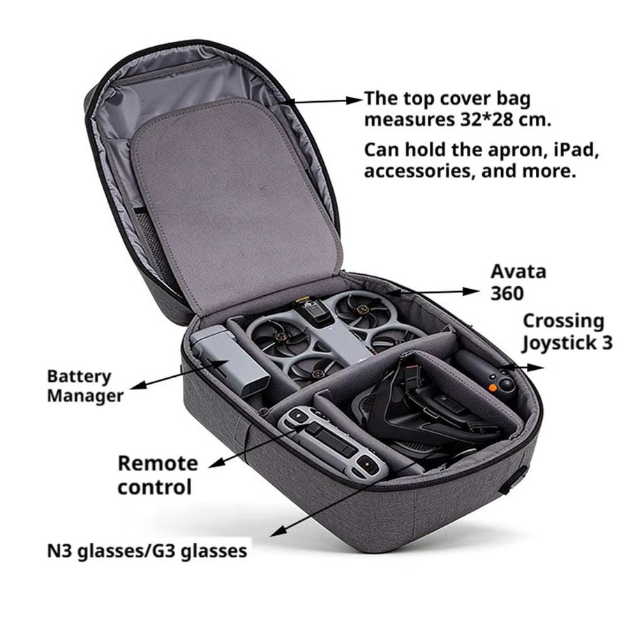 DJI Avata 360 Motion Combo Kamera Tasche und Rucksack für Drohnen-Zubehör - Bild 4