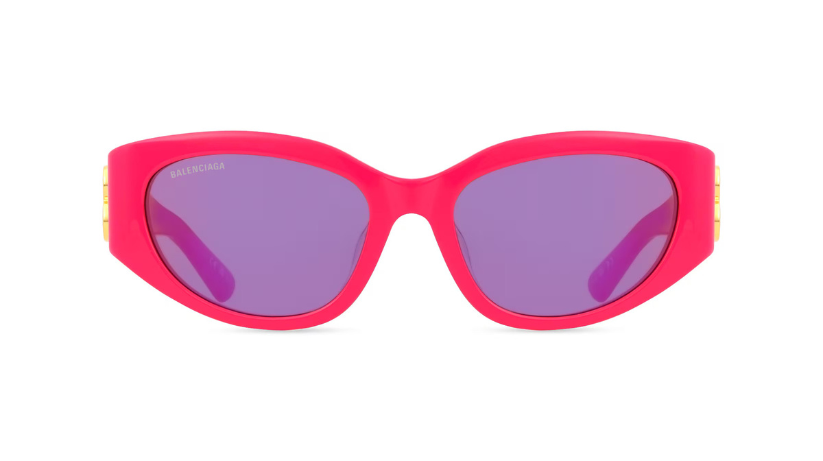 Balenciaga BB0324SK Sonnenbrille, Vollrand, Oval, Acetat, Damen, lila, pink - Bild 1