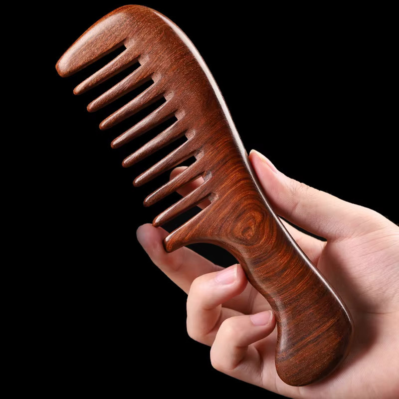 Sandelholz Haar Kamm, Anti-Statisch, Breitzahn, Unisex - Bild 2
