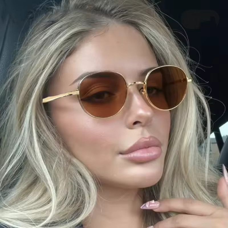 Sumory Sonnenbrille, rund, Metall, Vollrand, Damen - Bild 3