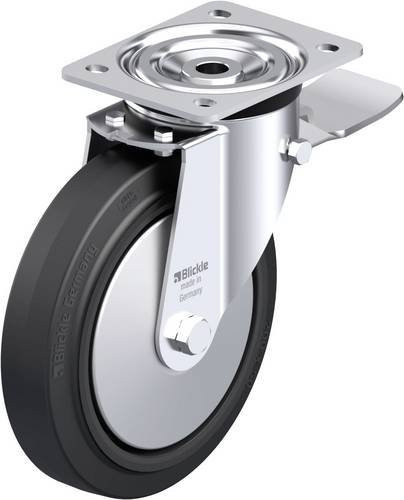 Blickle L-POEV 200KAD-ST-FA Stahlblech-Lenkrolle aus verzinktem Stahl mit Rad-Durchmesser 200 mm und einer Tragfähigkeit von 400 kg - Bild 1