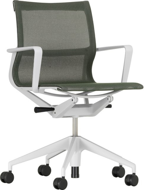 Vitra Physix Bürodrehstuhl mit Fünfstern Untergestell in Grün aus High-Tech-Textil - Bild 1