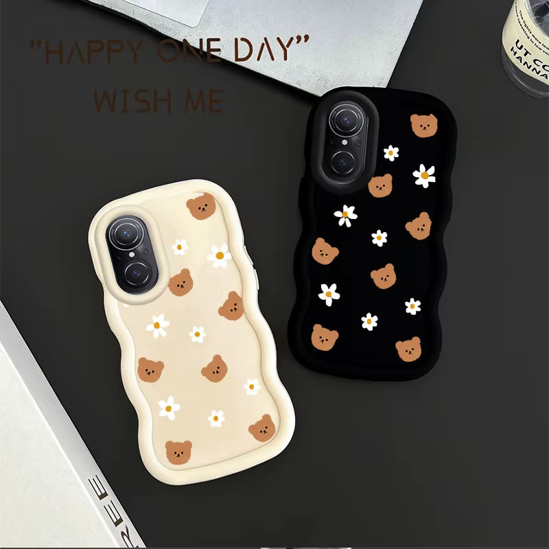 Wellenförmige Silikon-Handyhülle Nova 9 SE Braunbär für Huawei Nova 9 SE, 7i, 4E, P40 Lite und P30 Lite in Braun oder Lila - Bild 3