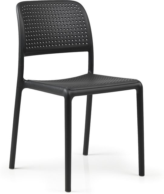 Nardi Bora Bistrot Stuhl aus wetterfestem Kunststoff, stapelbar, Blau oder Schwarz - Bild 1