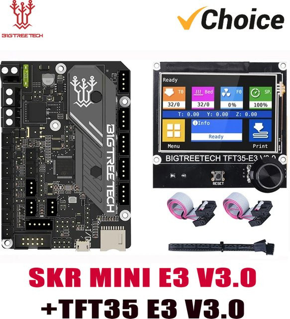 Bigtreetech SKR Mini E3 V 3.0 Motherboard mit TFT35 E3 V2.0 Bildschirm und TMC2209 Onboard für Ender 3 Pro und CR10 3D-Drucker in Schwarz - Bild 1