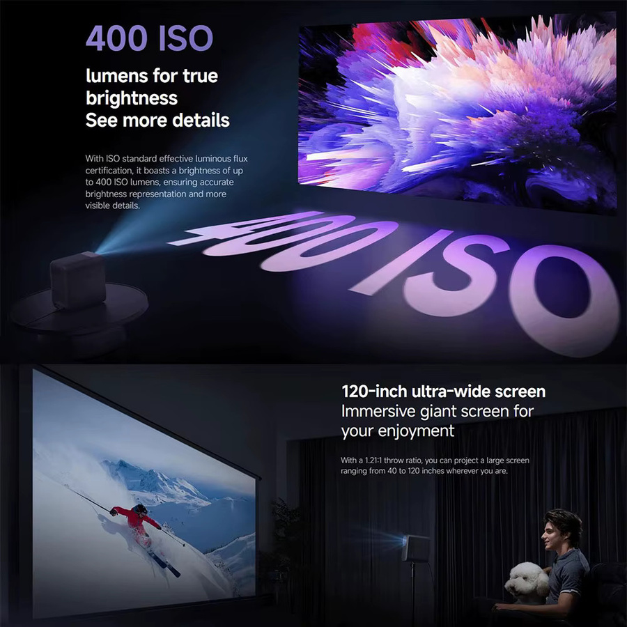 Xiaomi Smart Projektor L1 Pro mit Google TV, 400 ISO-Lumen, Full HD 1080p Auflösung, Autofokus, automatische Keystone-Korrektur und Dolby-Audio - Bild 2