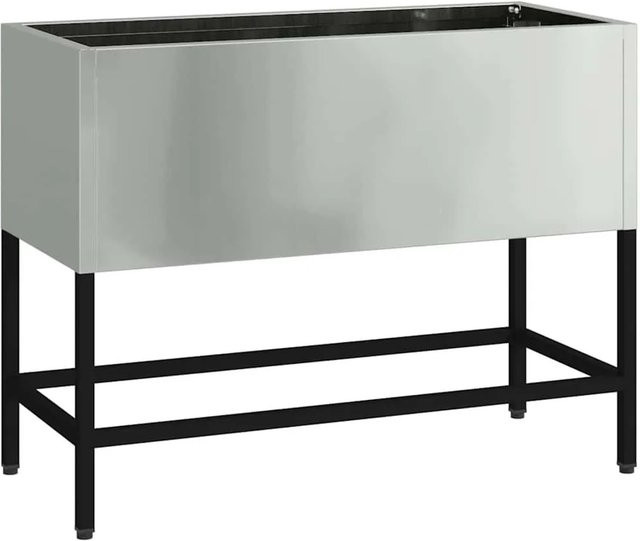 vidaXL Hochbeet Gartenpflanzer aus verzinktem Stahl in Silber, B/T/H: 60 x 26 x 45 cm - Bild 1