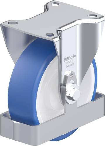 Blickle B-POTHS 125KA-FS Stahlblech-Bockrolle in Blau mit 125 mm Rad-Durchmesser und 250 kg Tragfähigkeit - Bild 1