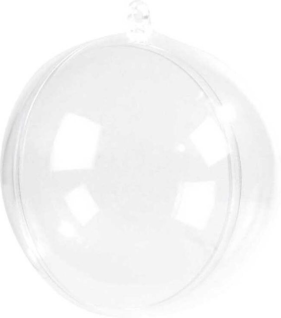Rico Design Weihnachts-Kunststoffkugel transparent, Durchmesser: 6 cm - Bild 1