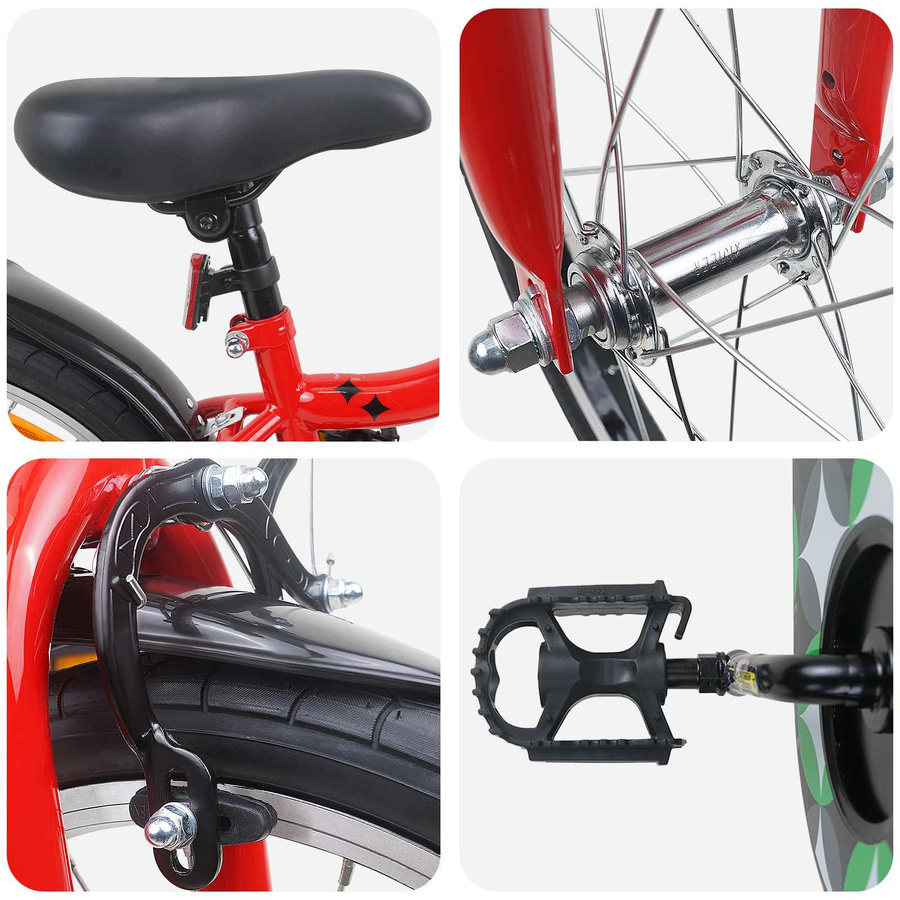VD Home Furnishing Kinderfahrrad 18 Zoll Rot - Bild 3