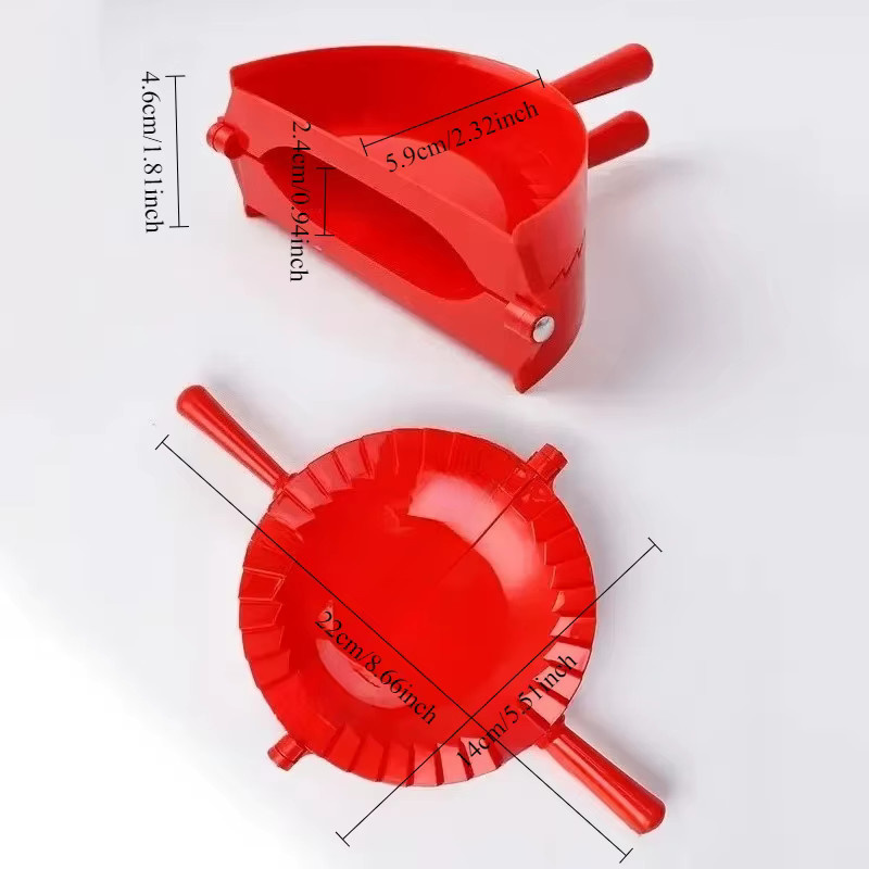 YOCITY 5-teiliges Teigtaschen-Former-Set aus Kunststoff in Rot für Ravioli und Kuchen als DIY Küchen-Backwerkzeug - Bild 6