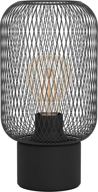 Eglo Tischleuchte Wrington Schwarz, 1-flammig, Metall, Durchmesser: 15 cm, Höhe: 28,5 cm - Bild 1