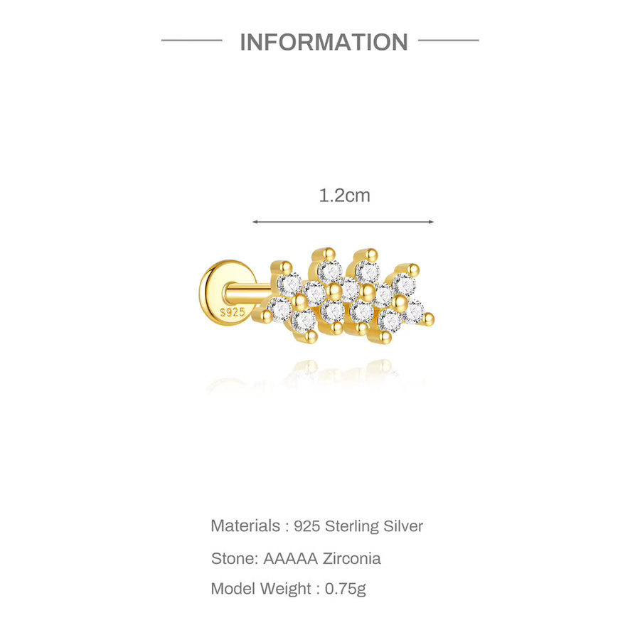 Aide Ohrring, 925 Silber, Zirkonia, Damen - Bild 2