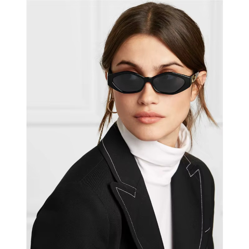 Samjune Sonnenbrille Cat Eye, Vollrand, Kunststoff, Schwarz, Damen - Bild 3
