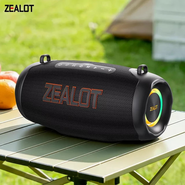 ZEALOT P16 Bluetooth-Lautsprecher in Schwarz mit IPX6 Wasser- und Staubschutz sowie 10 Stunden Akkulaufzeit - Bild 1
