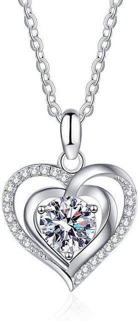 POMOiii Halskette 925 Silber, Diamant, Zirkonia, Damen - Bild 1