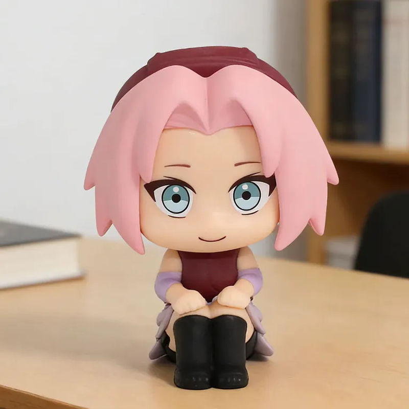 Bandai Naruto Chibi Figuren Gaara und Sakura als dekorative Kunststoff-Figuren in Mehrfarbig und Rot für dein Auto oder deinen Schreibtisch - Bild 2