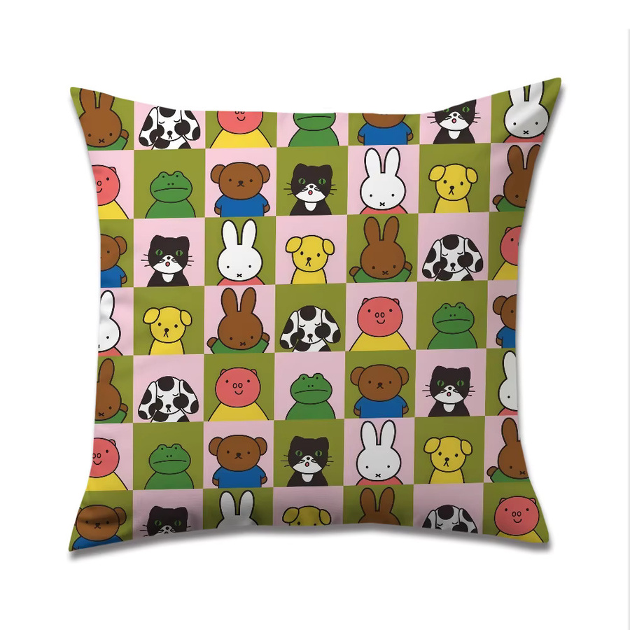 Miffy Kaninchen Kissenbezug im Kawaii-Stil, quadratisch, Multicolour, Breite: 30 cm, Höhe: 30 cm - Bild 6