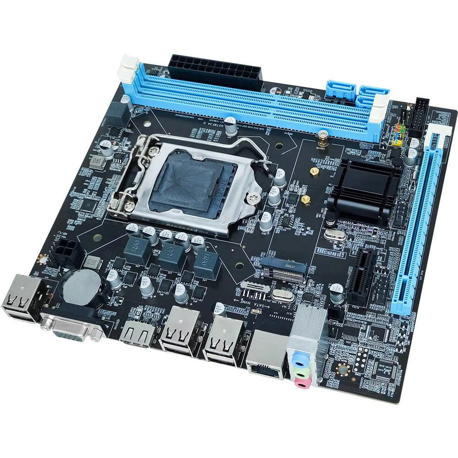 YiHESZ H61 Motherboard LGA 1155 DDR3 mit M.2 NVME und HDMI/VGA für Intel i3/i5/i7 Prozessoren in Schwarz - Bild 2