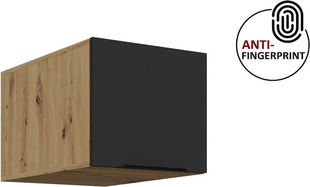 Küchen Aufsatzschrank ARIA Schwarz Matt Wandmontage Breite: 40 cm - Bild 1