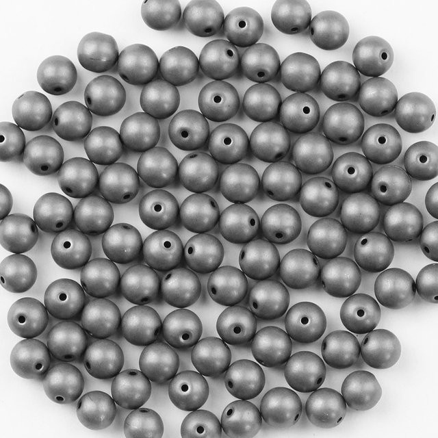 JHNBY Perlen Hämatit, Matte Schwarz, Naturstein, Unisex - Bild 1