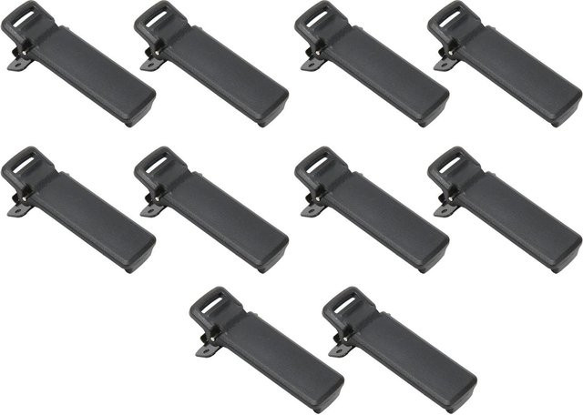 10 Stück Ersatz-Gürtelclips für Baofeng Funkgeräte in Schwarz, passend für UV 5R, UV 5RA, UV 5RB, UV 5RC, UV 5RD und UV 5RE - Bild 1