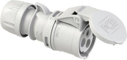 PC Electric Shark 213-1 CEE Kupplung 16 A 3polig IP44 Weiß - Bild 1