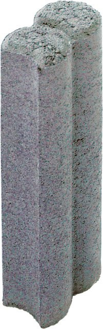 Diephaus Rundpalisaden 2er-Set Grau B/H/T: 25 x 9,1 x 6 cm - Bild 1