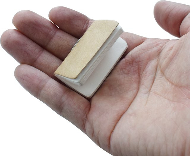 4er Set Mini Notebook Ersatzkerne in Beige, Blanko Notizblock für Taschenplaner und Skizzenbücher, B: 4,6 cm, T: 2,8 cm - Bild 1