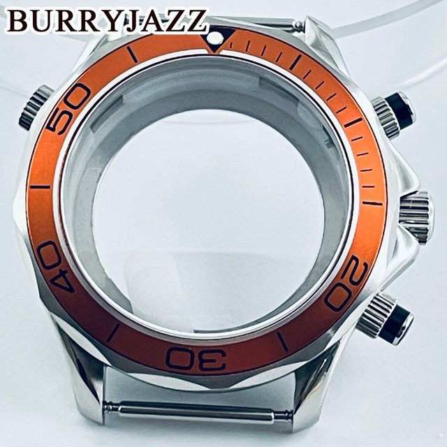 BURRYJAZZ Uhrengehäuse Seamaster 300, Quarz-Chronograph, Edelstahl, Silber, 40 mm - Bild 1