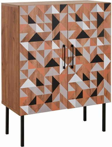 PHOENIX Kommode Spectra in Braun mit modernem geometrischem Design, B/H/T: 100 x 129,6 x 45 cm - Bild 1