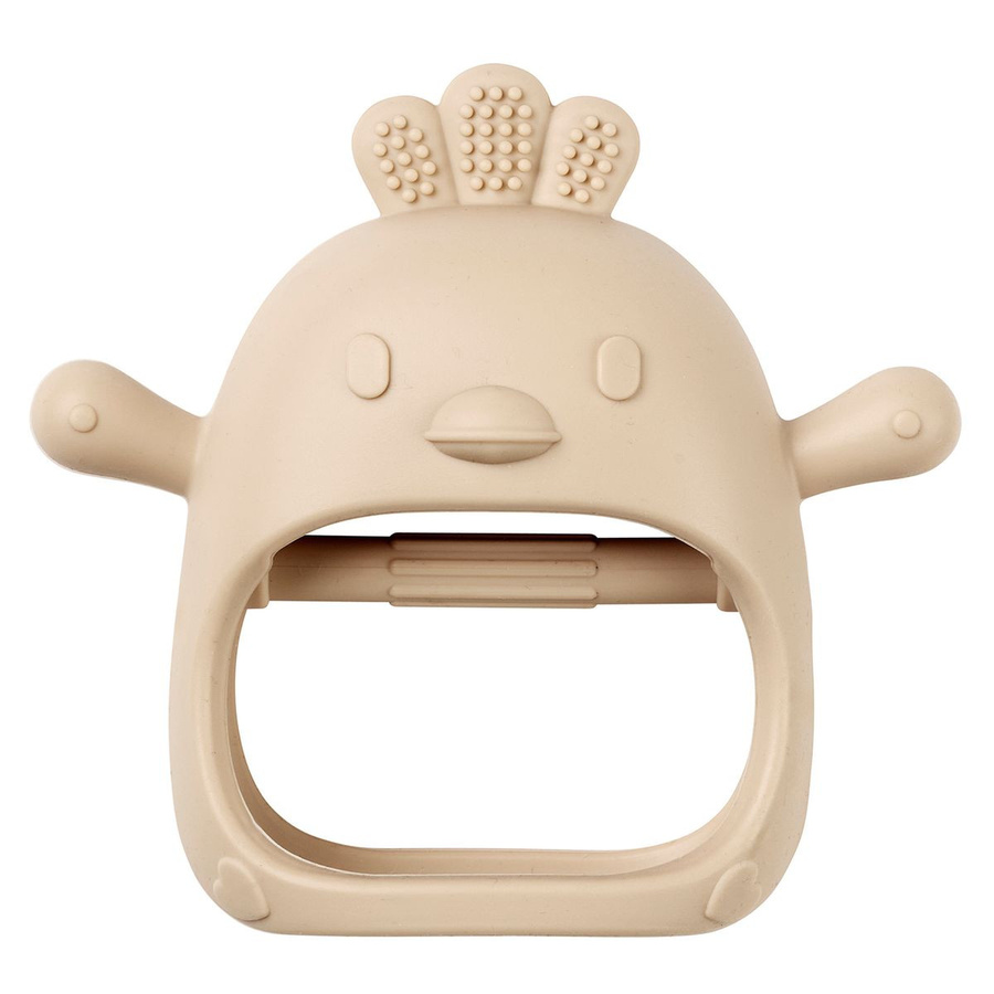 Nattou Silikon Beißring und Beißhandschuh in Clay, BPA-frei - Bild 1