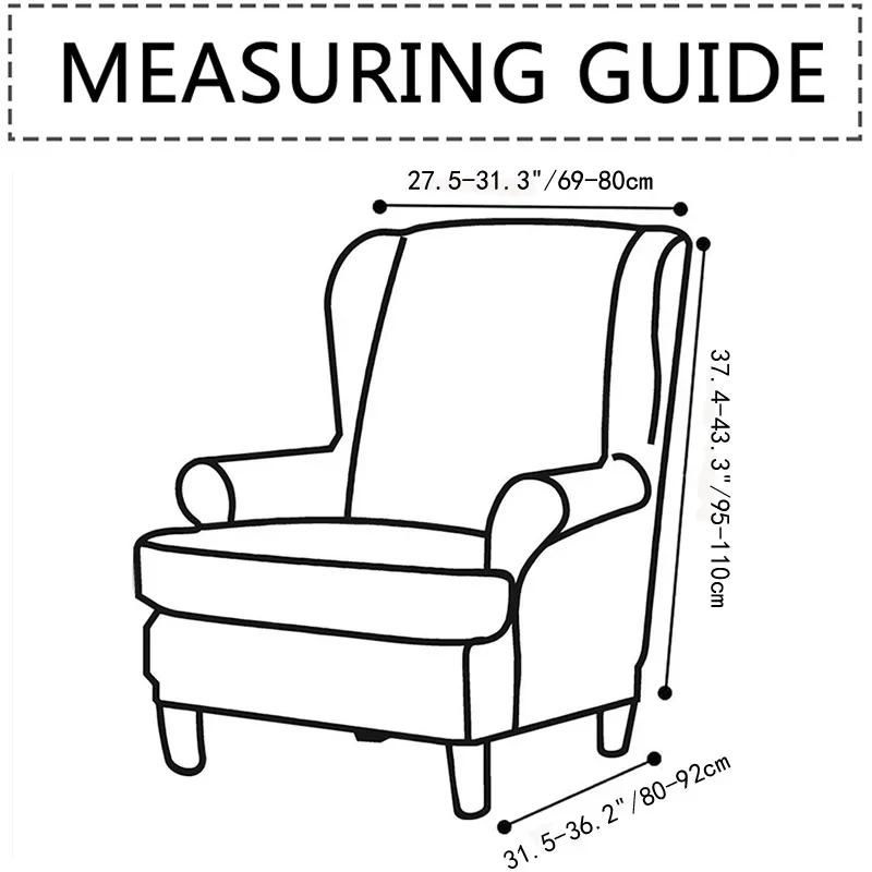 Bestbags Ohrensesselbezug aus weichem Samt in Grün, elastischer Stretch-Bezug mit Sitzkissenbezug - Bild 2