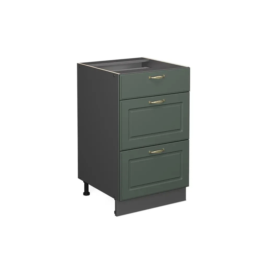 Vicco Küchenunterschrank Fame-Line Landhaus in Anthrazit, Grün und Gold, Breite: 50 cm - Bild 2