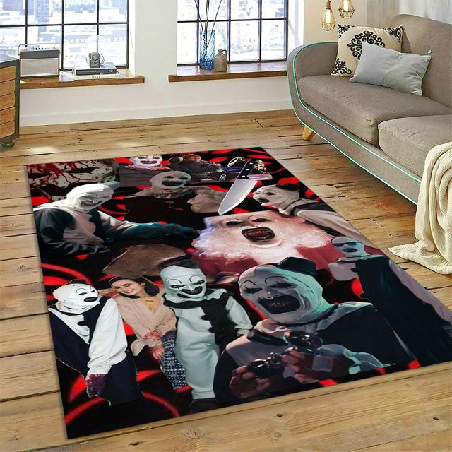 Karpetti 3D Terrifier 3 Horror Clown Teppich, Mehrfarbig, B/T: 120 x 160 cm - Bild 1