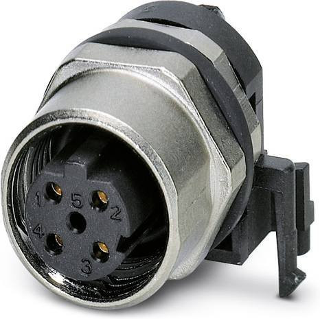 Phoenix Contact 1436550 Sensor-Aktor-Einbausteckverbinder M12 Buchse, 4-polig, silber, 10 Stück - Bild 1