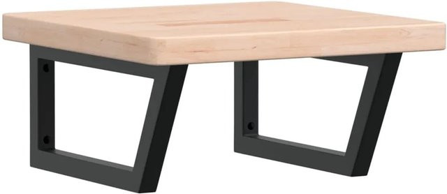 vidaXL Waschtischplatte aus Massivholz Eiche und Stahl in Schwarz-braun - Bild 1