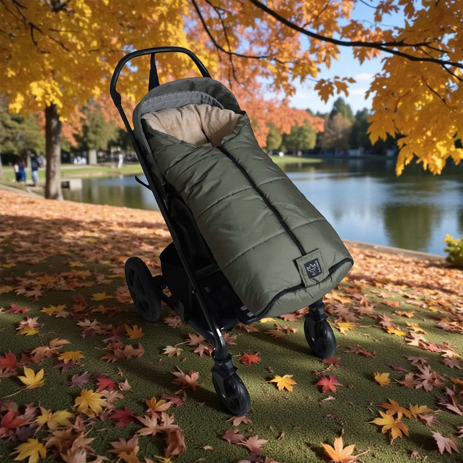 Kaiser Thermo-Fleece Fußsack Sandy für Buggy, Sport- und Kinderwagen in Beige Green - Bild 5